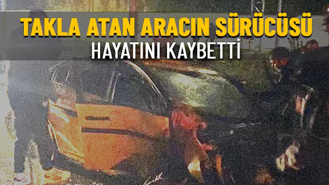 FECİ KAZADA KAĞIT GİBİ KATLANAN TAKSİNİN SÜRÜCÜSÜ HAYATINI KAYBETTİ