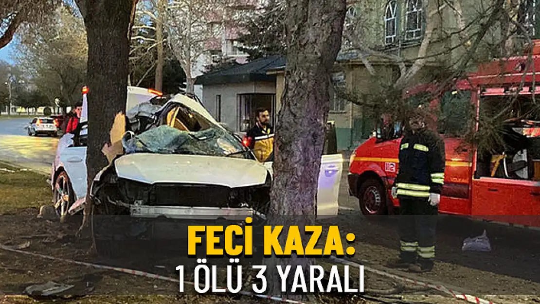 KAZA YAPAN ARAÇTAKİ AİLEDEN 1 KİŞİ ÖLDÜ, 3 KİŞİ YARALANDI