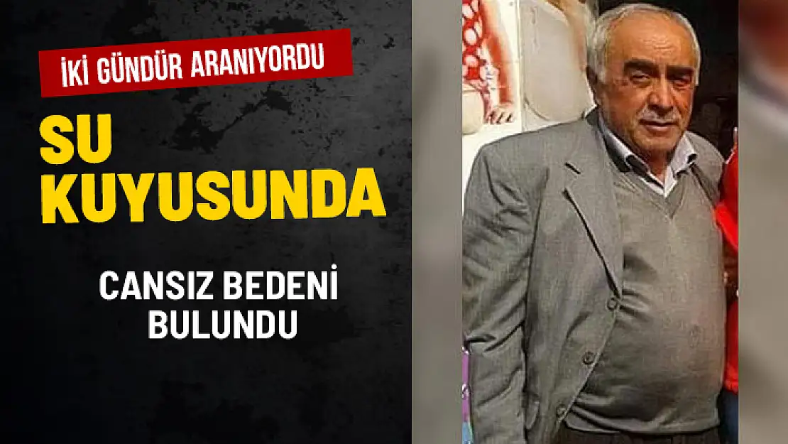 SU KUYUSUNDA CANSIZ BEDENİ BULUNDU