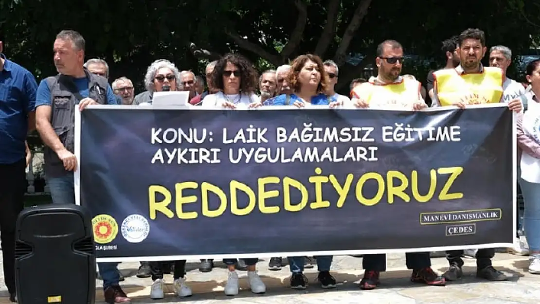 MENTEŞE'DE EĞİTİM-SEN VE VELİ-DER'DEN ÇEDES PROJESİ TEPKİSİ