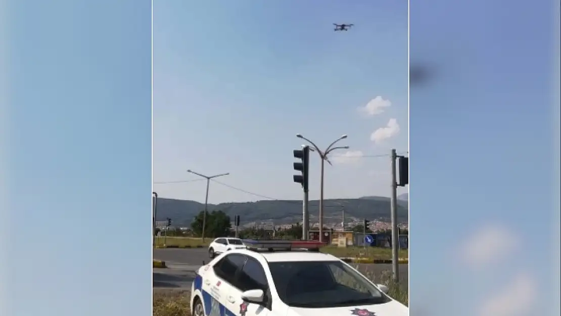 MUĞLA'DA DRONLU TRAFİK DENETİMİ