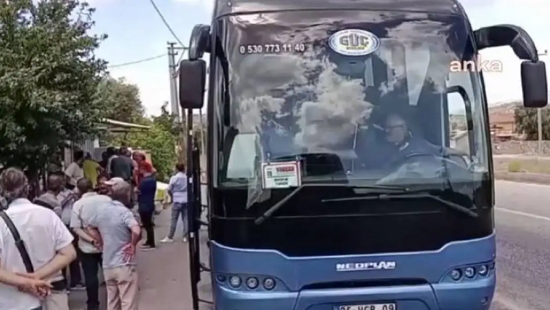 AKBELEN'E DESTEĞEN GİDEN YURTTAŞLAR VE JANDARMA ARASINDA GERGİNLİK