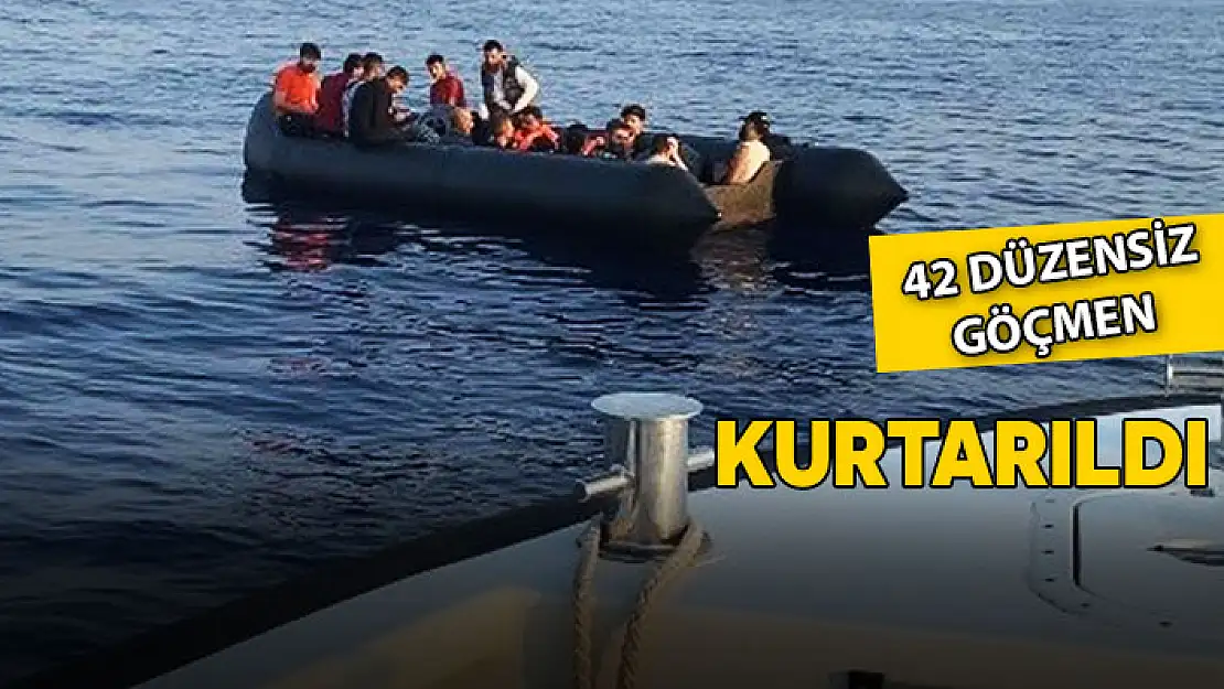 BODRUM'DA 42 DÜZENSİZ GÖÇMEN KURTARILDI