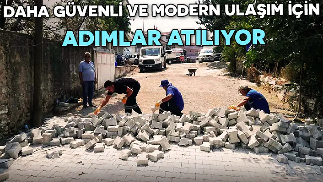 BÜYÜKŞEHİR, PARKE KAPLAMA ÇALIŞMALARINI SÜRDÜRÜYOR