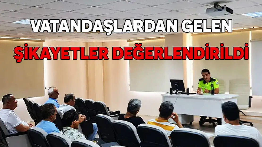 FETHİYE EMNİYETİ, ŞEHİR İÇİ TOPLU TAŞIMA KOOPERATIF TEMSİLCİLERİ İLE TOPLANTI GERÇEKLEŞTİRDİ