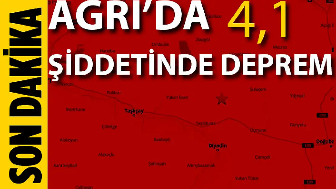 SON DAKİKA: AĞRI'DA DEPREM MEYDANA GELDİ