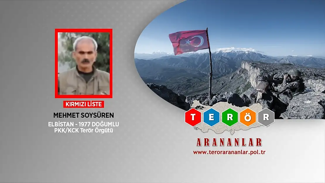 KIRMIZI LİSTEDEKİ PKK'LI ETKİSİZ HALE GETİRİLİDİ