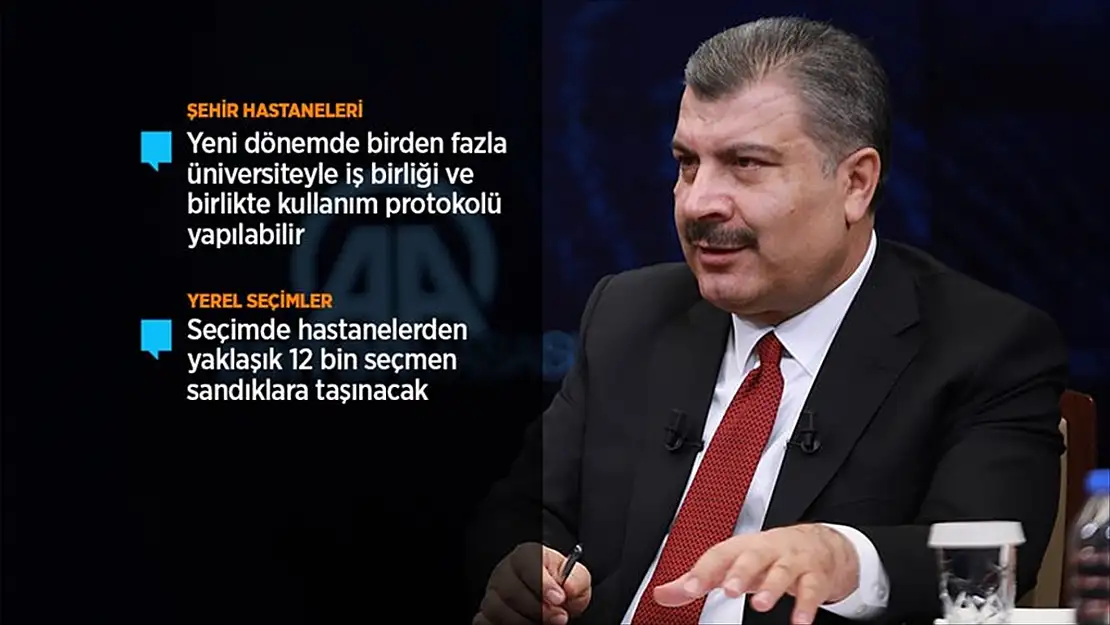 SAĞLIK BAKANI,AŞIDA YÜZDE 100'E YAKIN YERLEŞTİRME HEDEFLİYORUZ