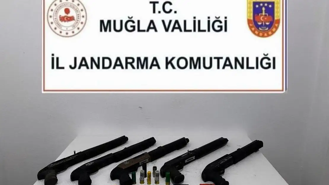 Köyceğiz'de ruhsatsız 5 adet pompalı tüfek ele geçirildi!
