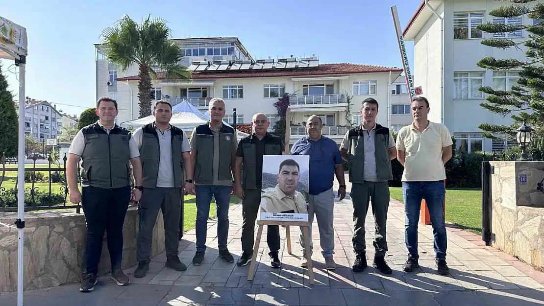 Marmaris'te şehit olan orman işçisi dualarla anıldı
