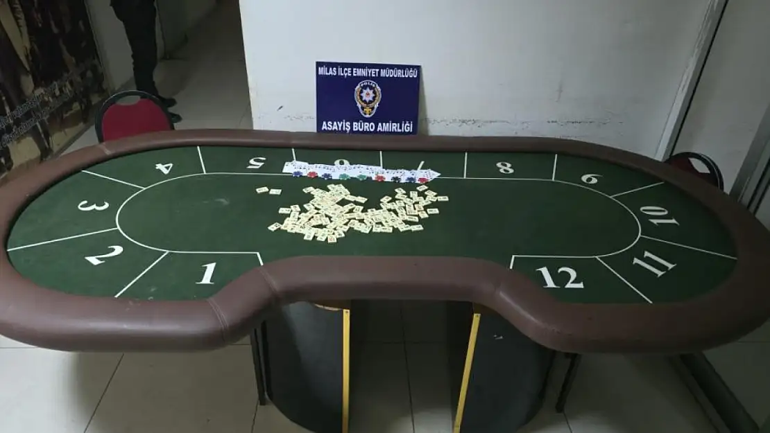 Milas'ta kahvehane baskını: Kumar oynayanlara  55 bin 482 lira kesildi