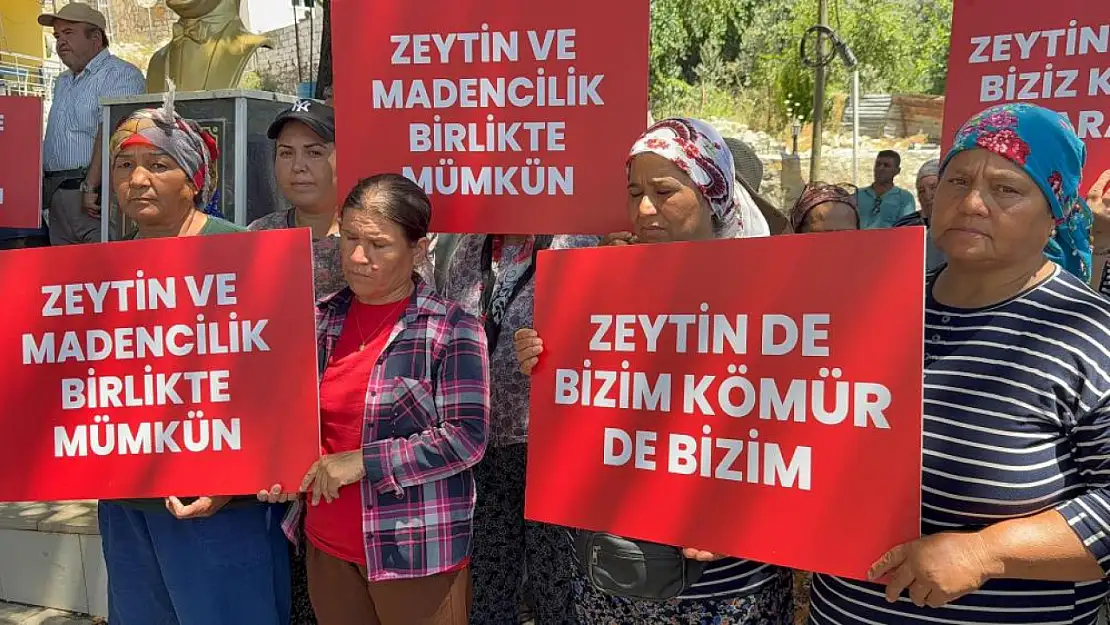 Milaslı köylülerden mesaj: Zeytin de bizim, maden de