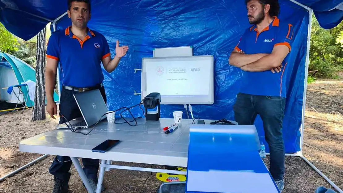 Muğla AFAD'dan Marmaris Çubucak'ta kampçılık eğitimi