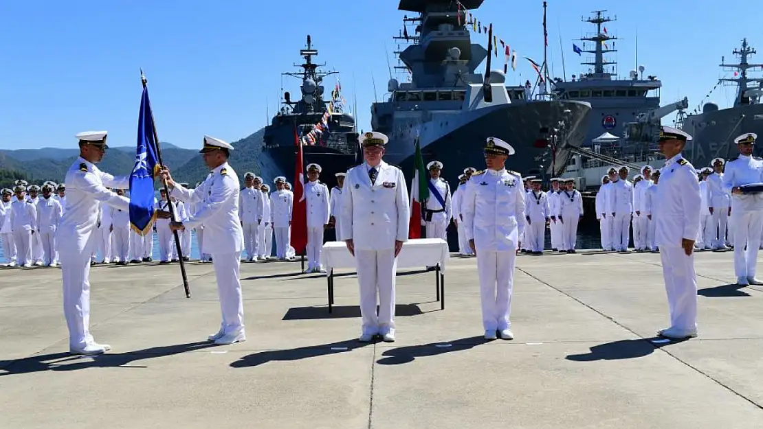 NATO grubu komutası Marmaris'te düzenlenen törenle İtalya'ya devredildi