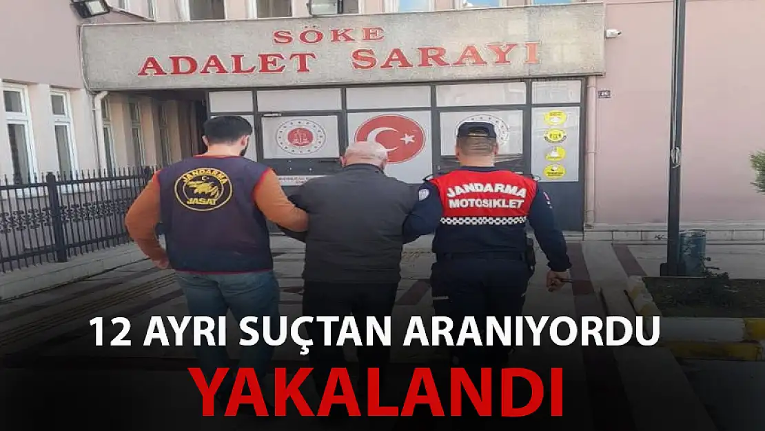 12 AYRI SUÇTAN ARANAN ŞÜPHELİ AYDIN'DA YAKALANDI!