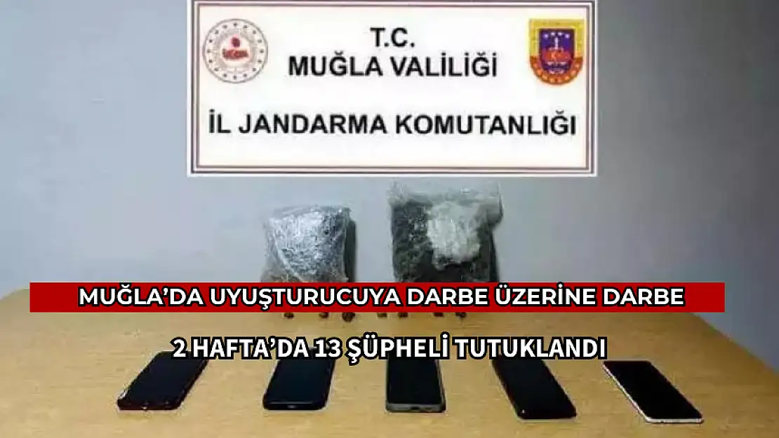 MUĞLA'DA UYUŞTURUCU OPERASYONLARINDA 2 HAFTADA 13 TUTUKLAMA