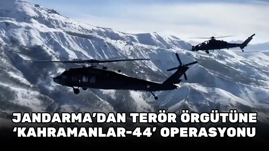 JANDARMA'DAN TERÖR ÖRGÜTÜNE 'KAHRAMANLAR-44' OPERASYONU