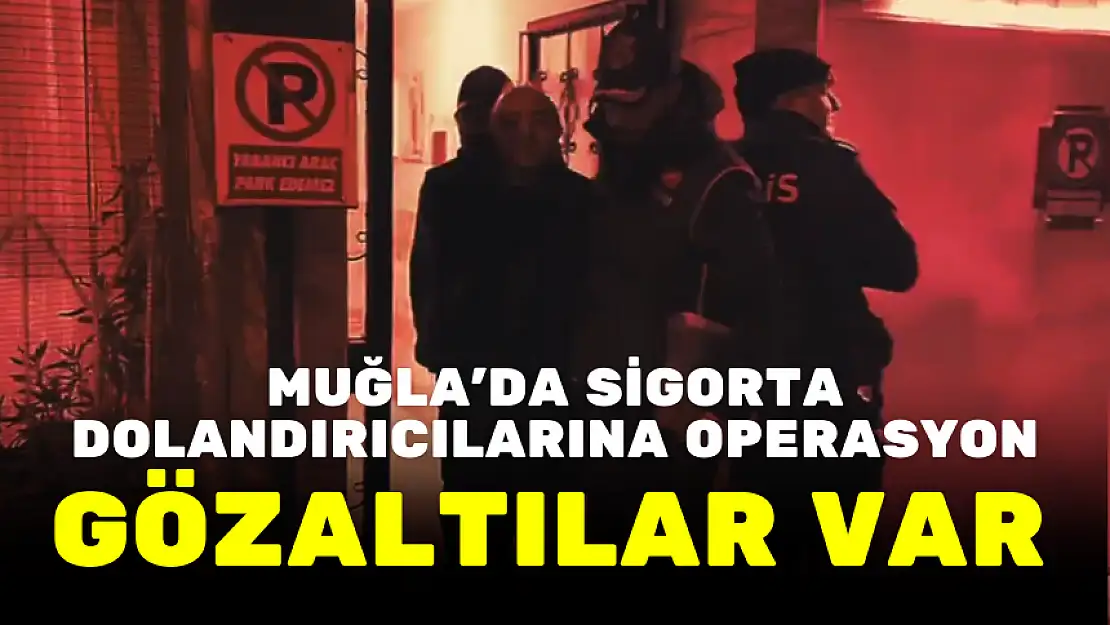 MUĞLA'DA SİGORTA SİTESİ DOLANDIRICILARINA OPERASYON: GÖZALTILAR VAR