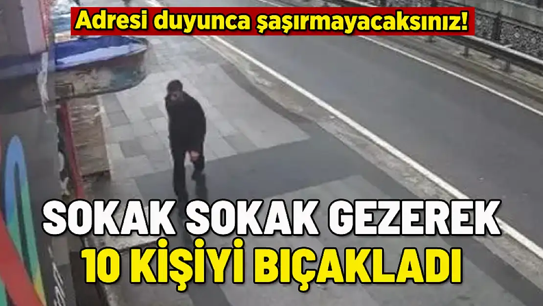 SOKAK SOKAK GEZİP 10 KİŞİYİ BIÇAKLADI: ADRES ŞAŞIRTMAYACAK!