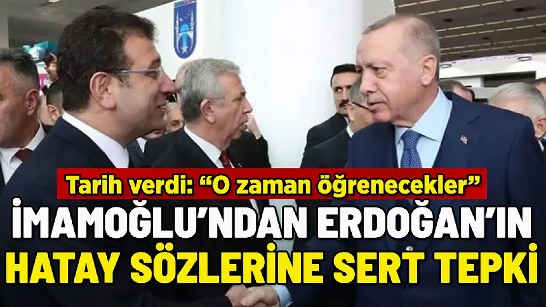 İMAMOĞLU'NDAN ERDOĞAN'A SERT YANIT: 'TIBBIN KONUSU'