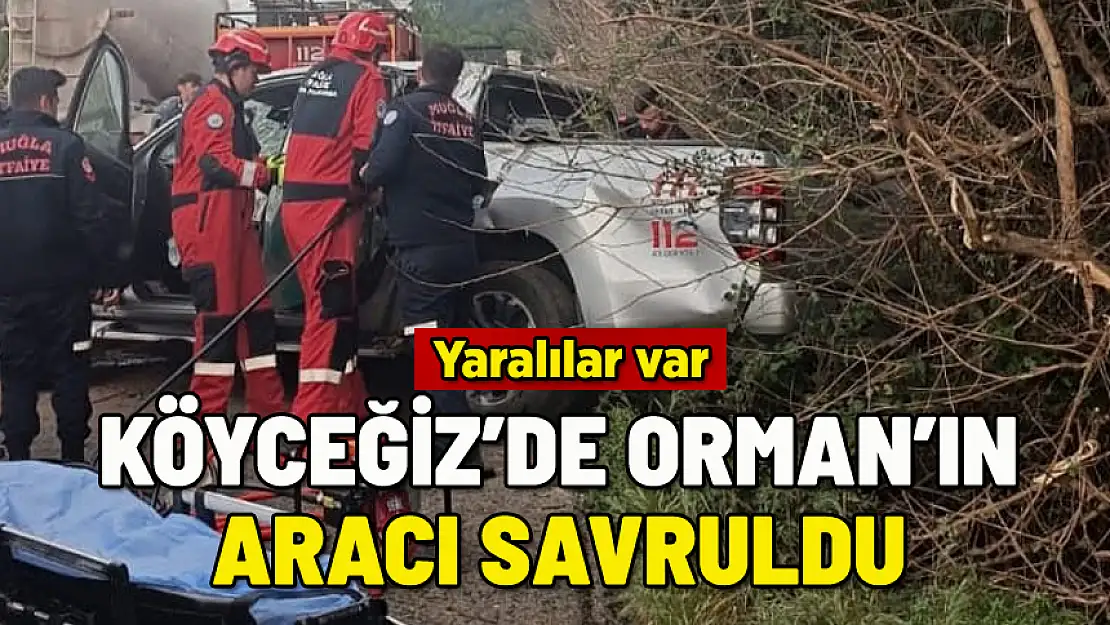 KÖYCEĞİZ'DE ORMAN'IN ARACI SAVRULDU: YARALILAR VAR