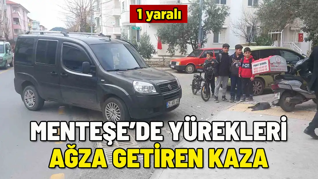 MENTEŞE'DE TİCARİ ARAÇLA MOTOSİKLET ÇARPIŞTI