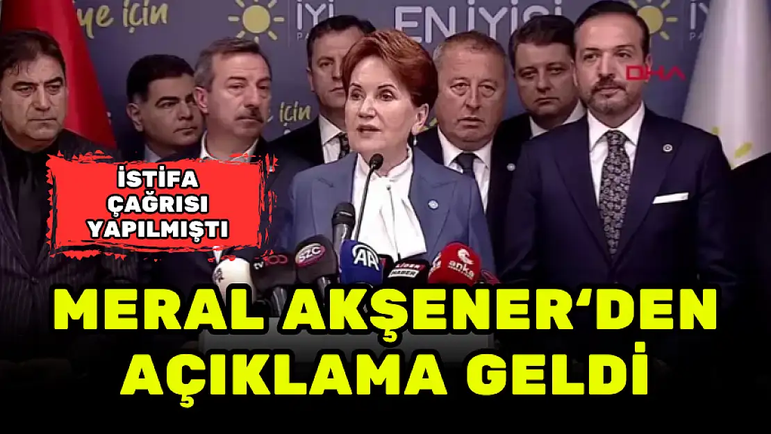 MERAL AKŞENER'DEN İSTİFA AÇIKLAMASINA CEVAP GELDİ