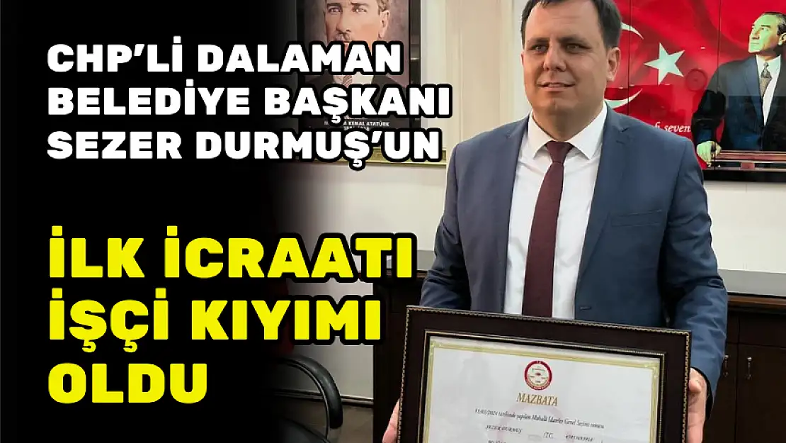 CHP'Lİ BAŞKAN İŞÇİ KIYIMIYLA GÖREVİNE BAŞLADI