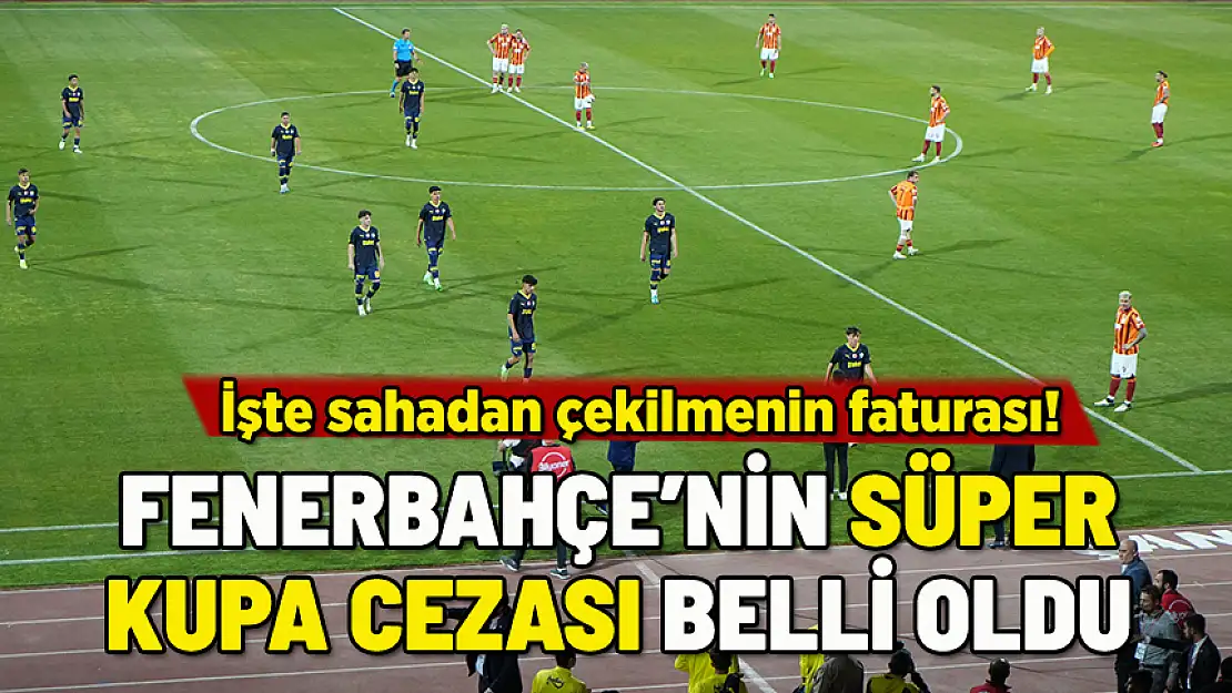 FENERBAHÇE'NİN SÜPER KUPA CEZASI BELLİ OLDU