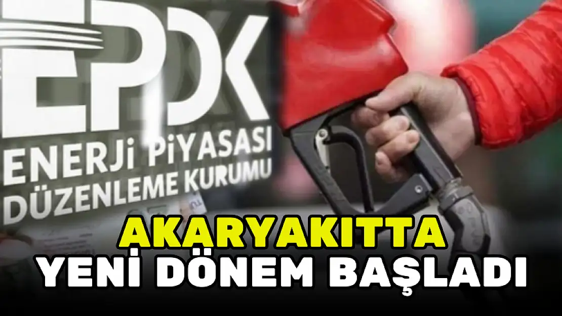 AKARYAKITTA 'TEK FİYAT' DÖNEMİ BAŞLADI!