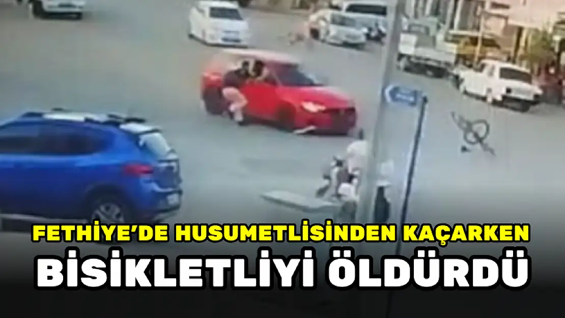 HUSUMETLİSİNDEN KAÇAN SÜRÜCÜ, OTOMOBİLİYLE BİSİKLETLİYE ÇARPTI