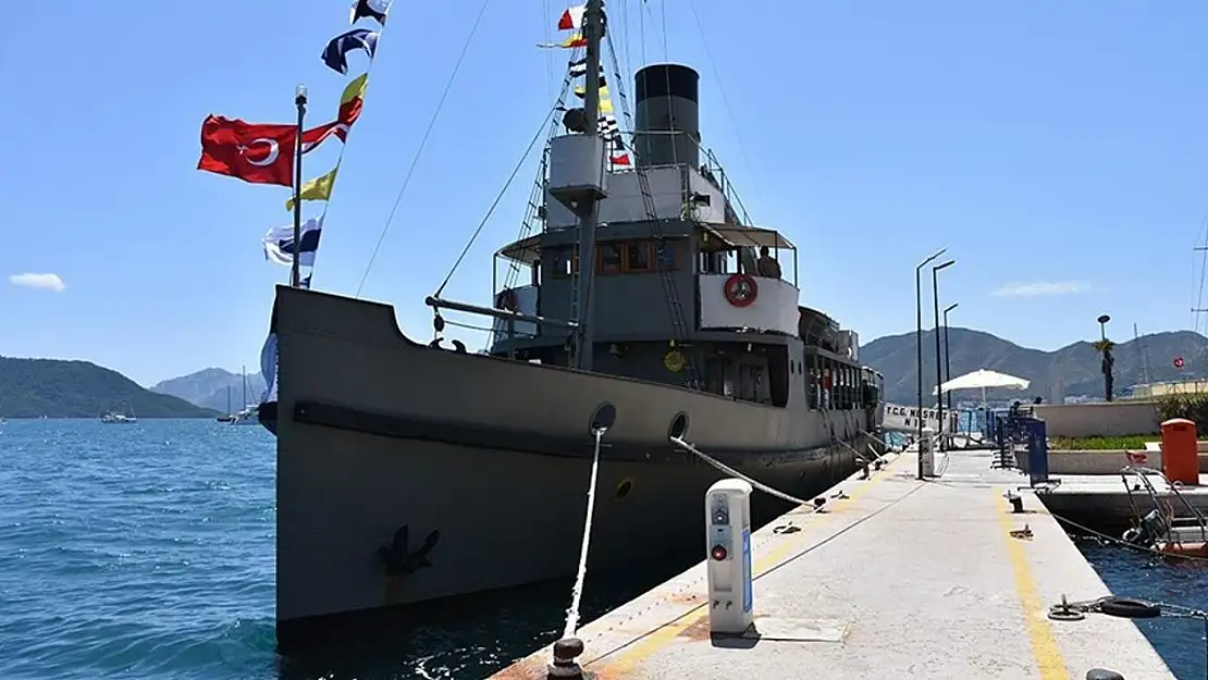 TCG NUSRET MÜZE GEMİSİ MARMARİS'TE ZİYARETE AÇILDI