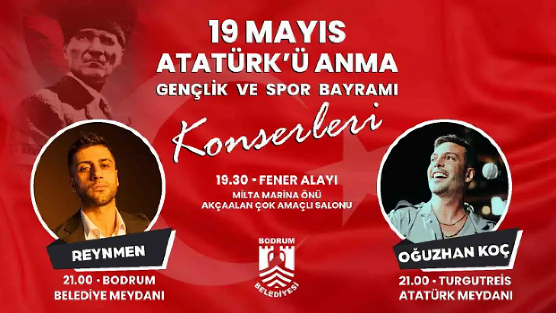 19 MAYIS BODRUM'DA COŞKUYLA KUTLANACAK