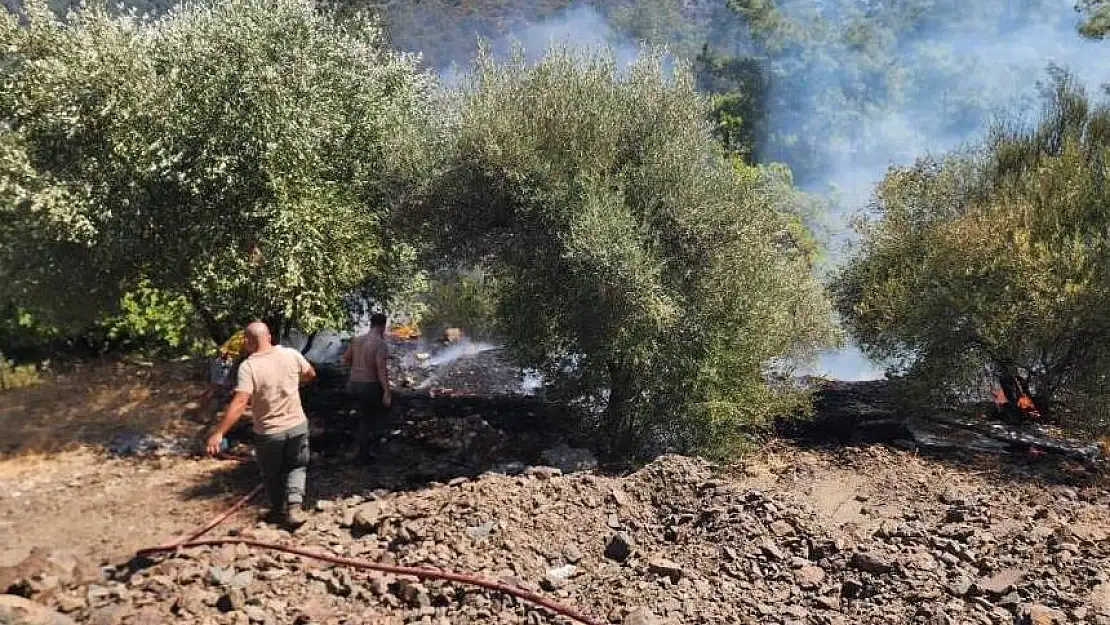 MARMARİS'TE ORMAN YANGINI! ALEVLER BÜYÜMEDEN SÖNDÜRÜLDÜ