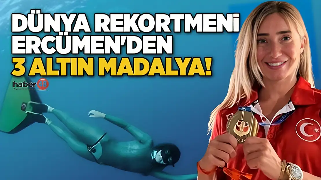 DÜNYA REKORTMENİ ŞAHİKA ERCÜMEN'DEN 3 ALTIN MADALYA!