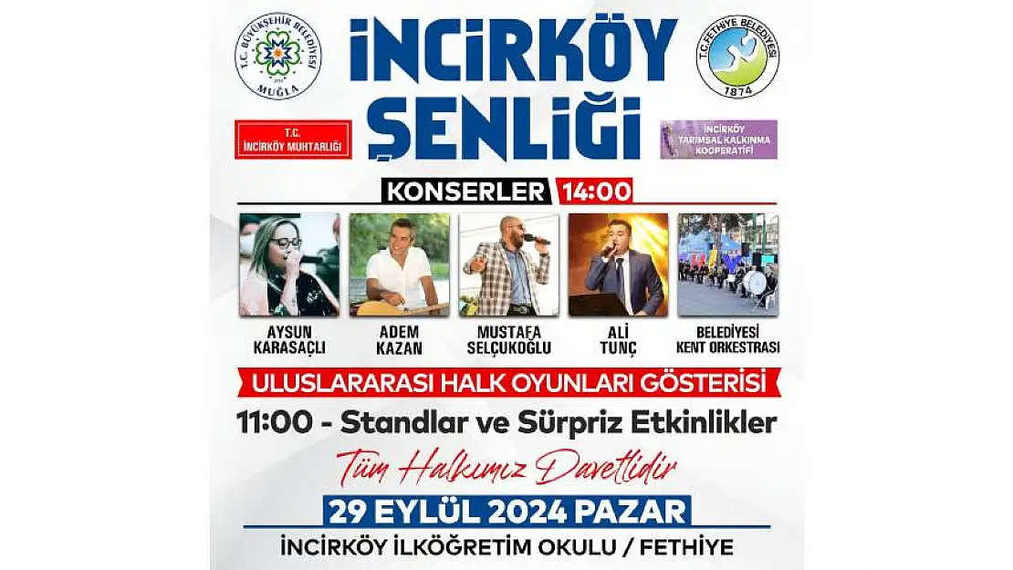 FETHİYE BELEDİYESİNDEN İNCİRKÖY ŞENLİĞİNE DAVET