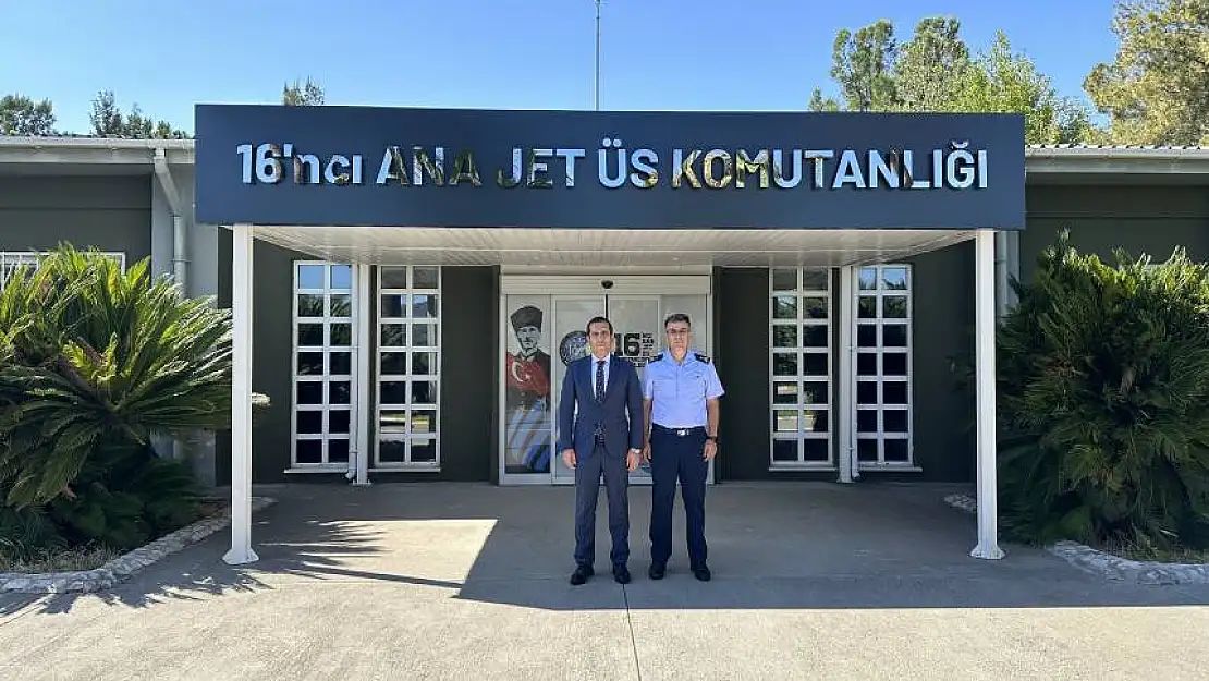 ORTACA KAYMAKAMI KENAN AKTAŞ'TAN 16. ANA JET ÜS KOMUTANLIĞINA ZİYARET