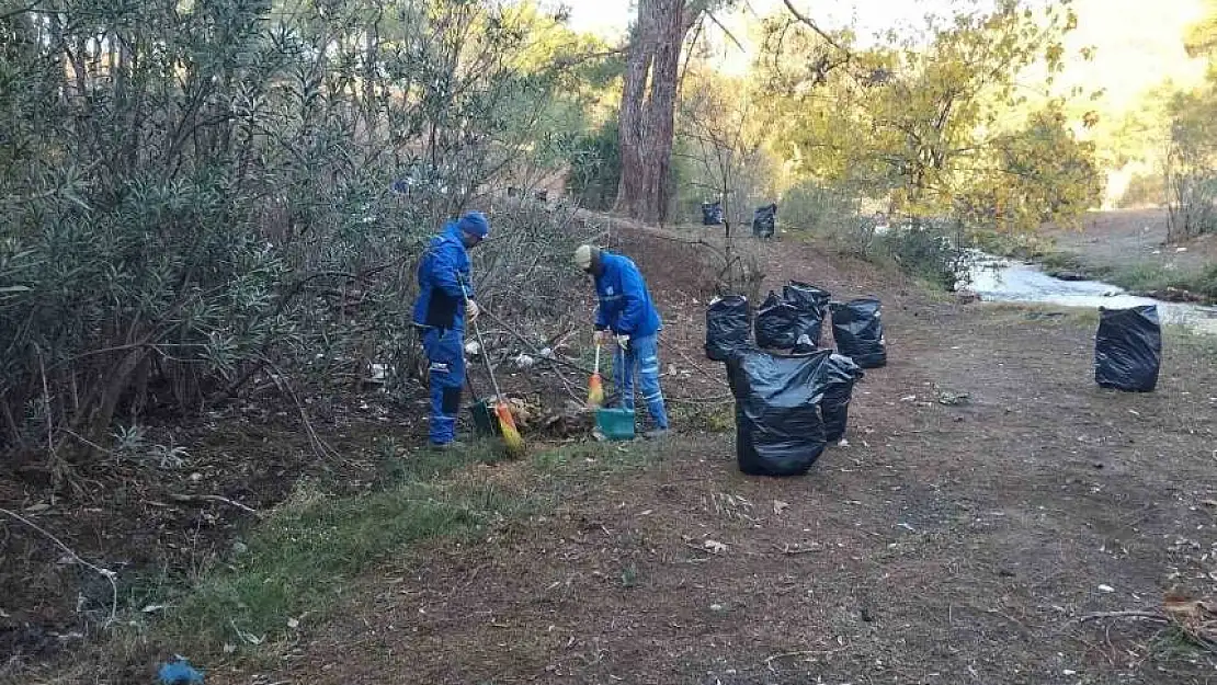 Çöplerle gündem olan Fethiye'deki Çırpı Mesire Alanı temizlendi