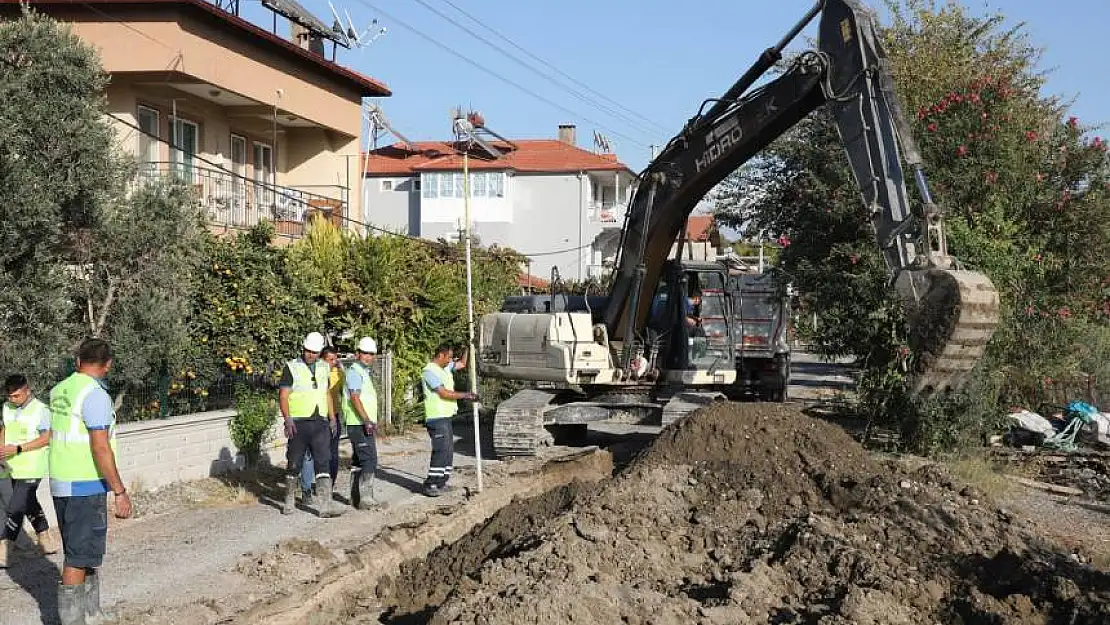 Dalaman'da 2 bin 250 metrelik kanalizasyon hat çalışması ile foseptik sorununa çözüm