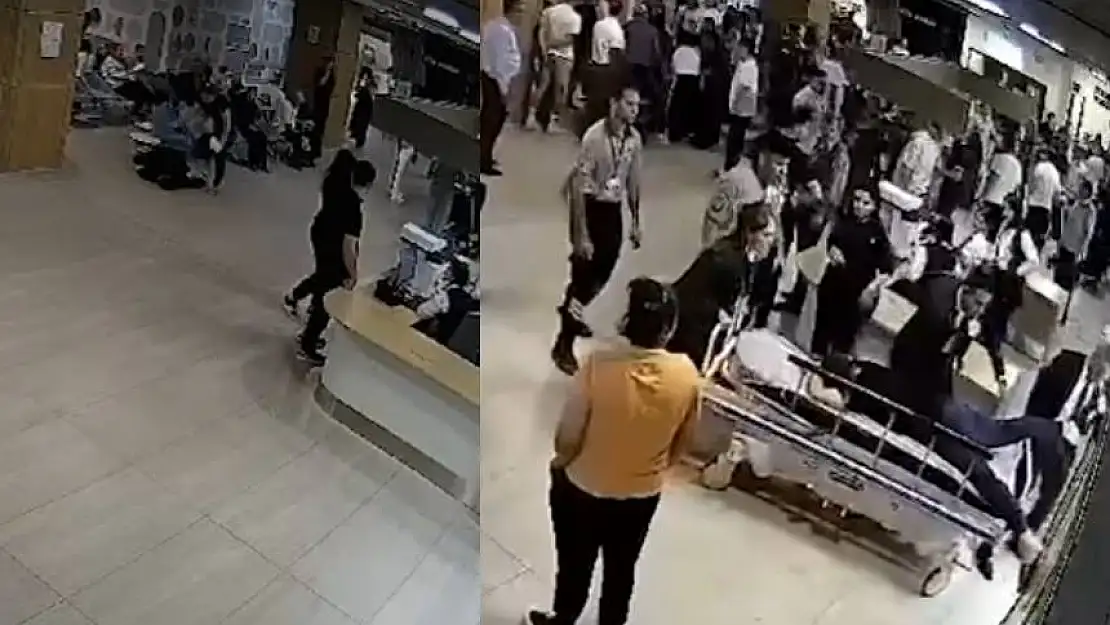 Kalp kriziyle hastaneye gelen ve sıra beklemesi söylenen hastanın sandalyede ölüm anı kamerada
