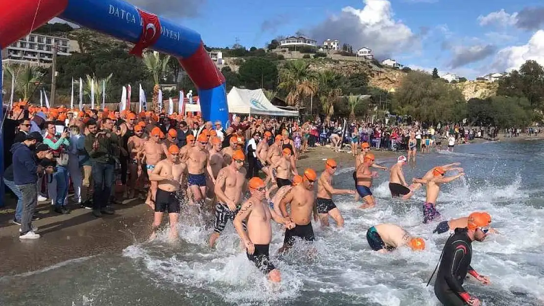 19. Datça Açık Kış Yüzme Maratonu, 500'ü aşkın sporcunun katılımıyla gerçekleşti