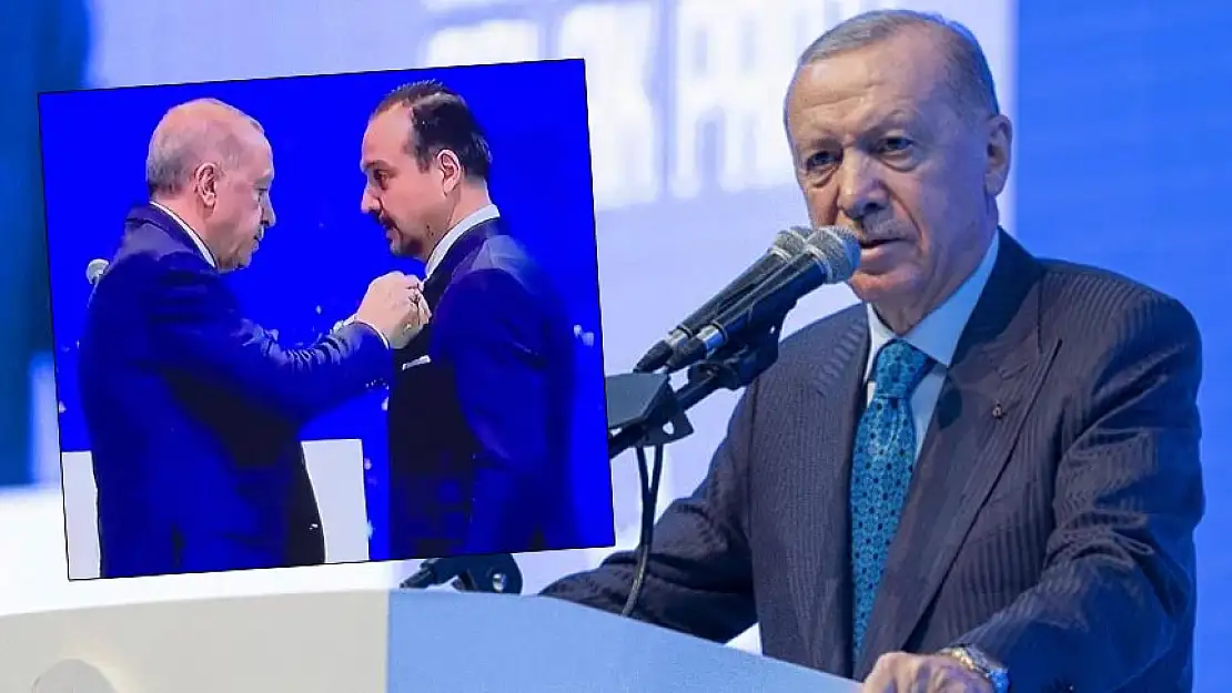 Cumhurbaşkanı Erdoğan yangınla ilgili konuştu, Zorlu'ya rozetini taktı