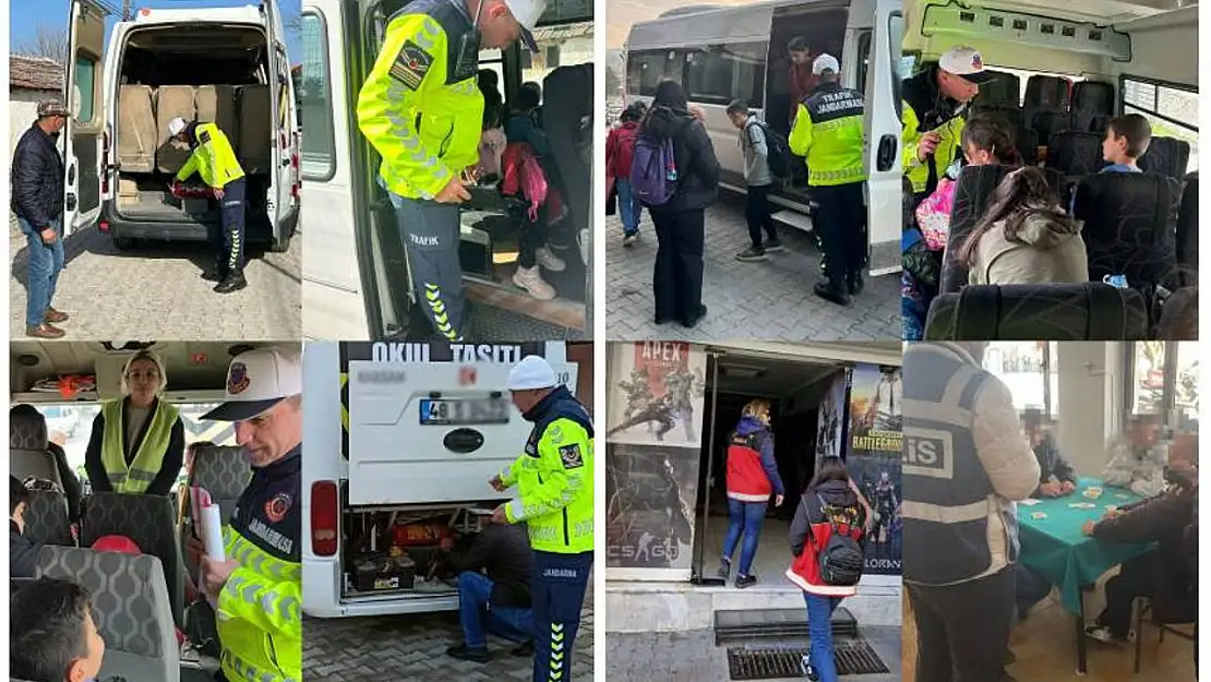 Muğla'daki okul çevrelerine ve servis araçlarına yönelik sıkı güvenlik denetimi