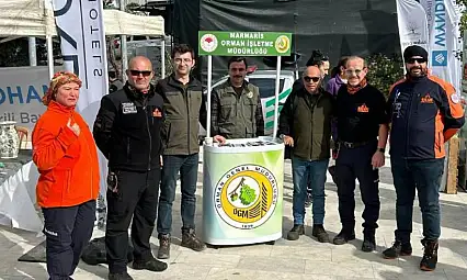 Datça'daki Badem Çiçeği Festivali'nde vatandaşlar orman yangınlarına karşı bilgilendirildi