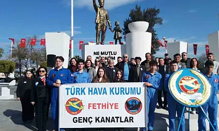 Fethiye'de Türk Hava Kurumu'nun 100. kuruluş yıl dönümü kutlandı