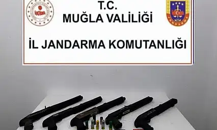 Köyceğiz'de ruhsatsız 5 adet pompalı tüfek ele geçirildi!