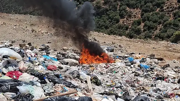 Bodrum Torba'da çöplükte yangın çıktı!