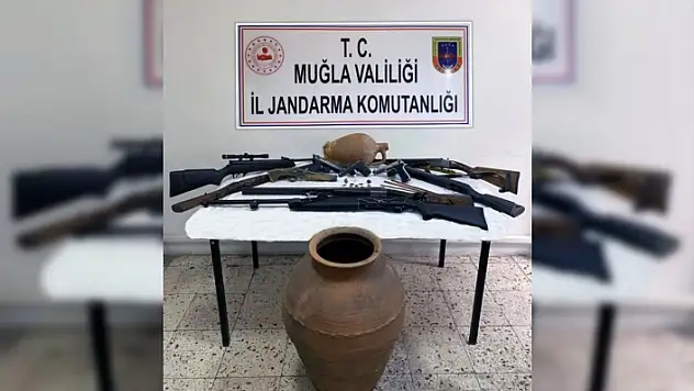 Muğla'da Jandarmadan Silah ve Tarihi Eser Operasyonu