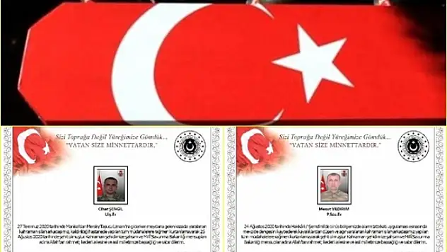 Hakkari'deki Tatbikat İle Mersin'deki Kazada 2 Askerimiz Şehit Oldu