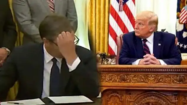 Sırbistan Cumhurbaşkanı İmzaladığı Maddeyi Trump Söyleyince Fark Etti